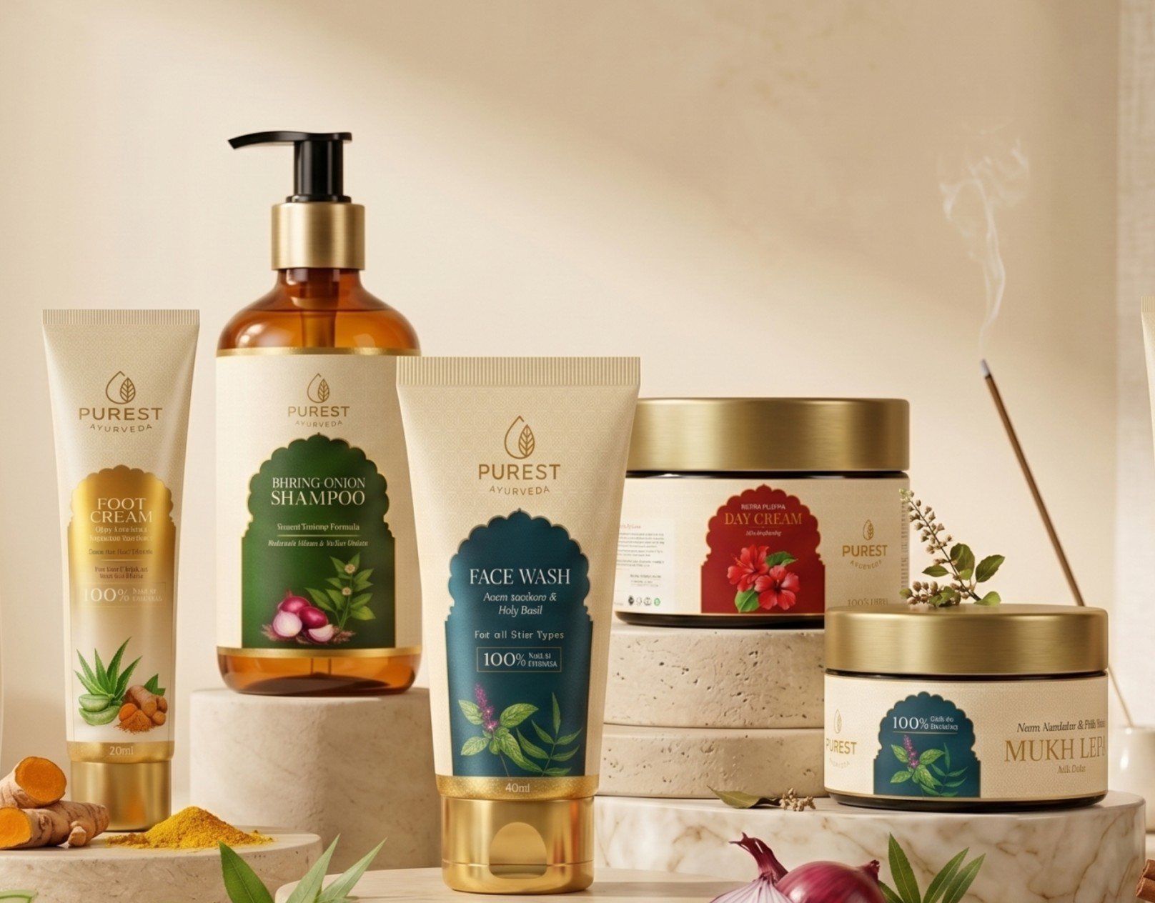 Purest Ayurveda — Brand identity, Packaging