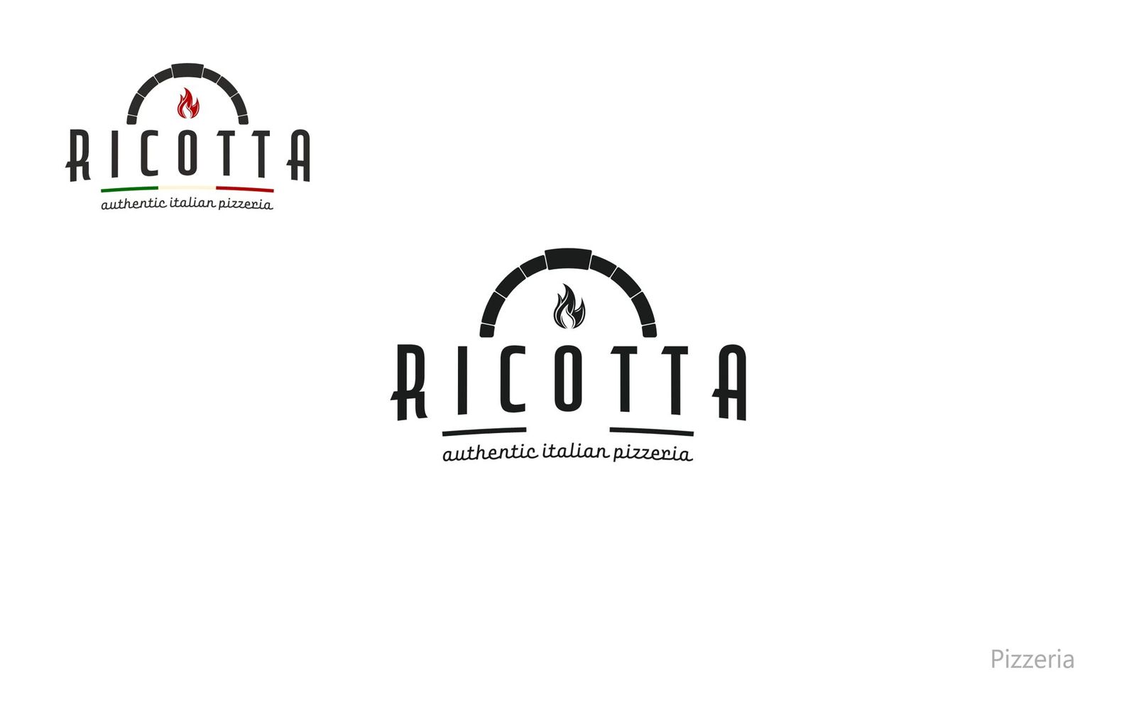 Ricotta logo in colour and single colour